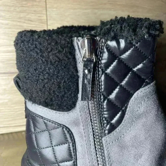 Women’s Nine West Slip On Black And Gray Chunky Size 9m Boots - Picture 5 of 16